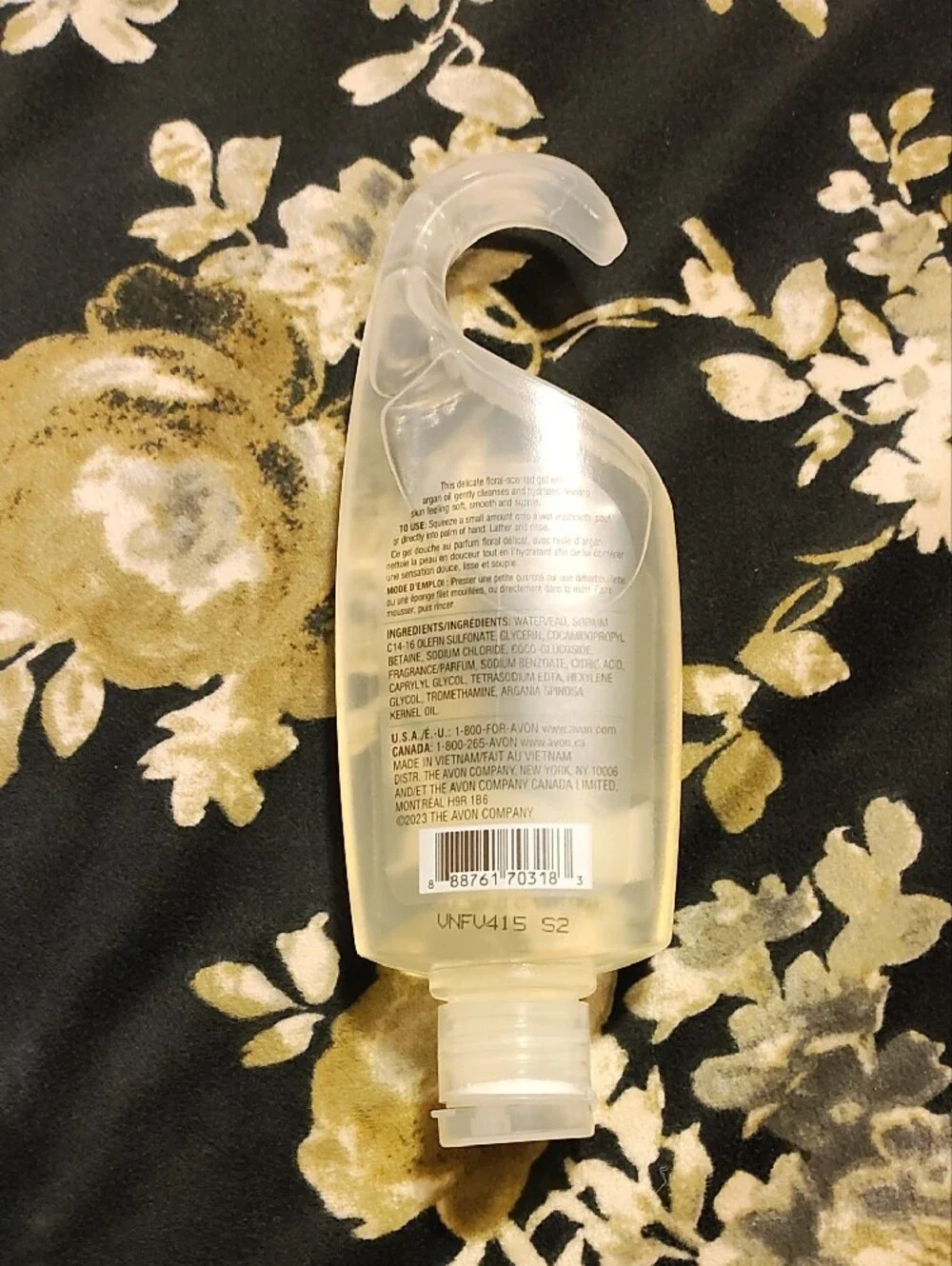 Avon Skin So Soft Radiant Moisture Shower Gel - Clear with Gold Accents